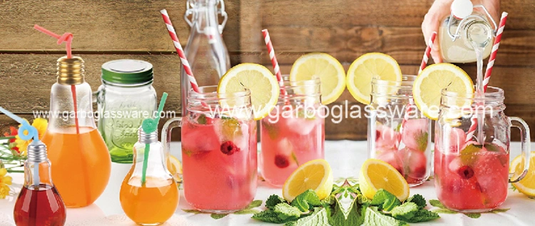 650ml Glass Mason Jar with Metal Lid for Drinking Juice for Sale