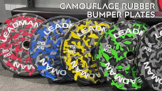 Leadman Home Gym Kommerzielle Fitnessgeräte Neuheiten Camo Gewichtheben Bumper Plates