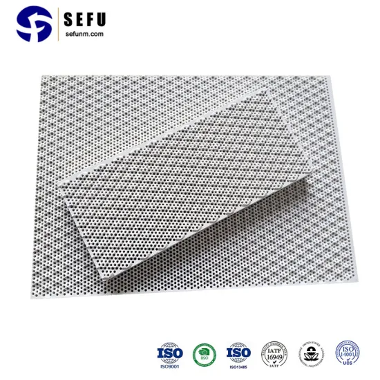 Sefu Ceramic Honeycomb China Lieferant von katalytischem Keramiksubstrat, maßgeschneiderte Infrarot-Wabenkeramik-Brennerplatte für Gasherde