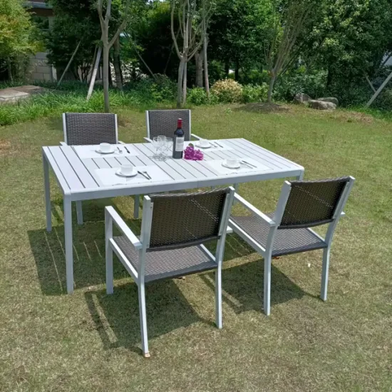 3-teiliges Terrassenmöbel-Set mit Couchtisch für Garten und Bistro